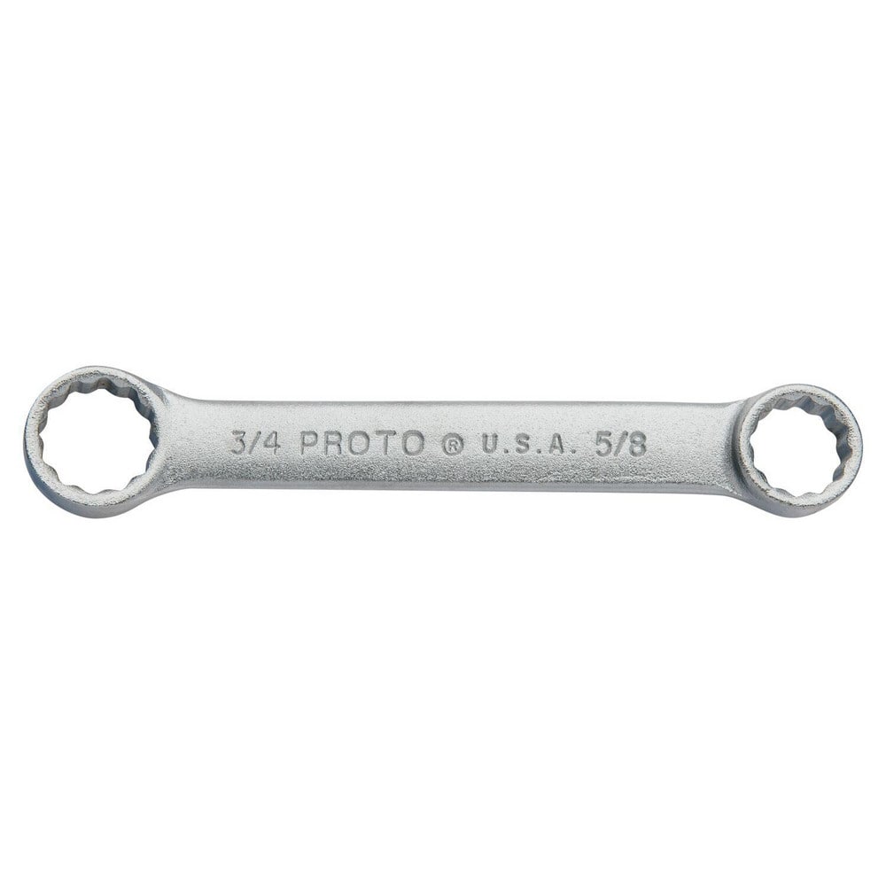 Box End Wrench: 5/8 x 3/4", 12 Point, Double End
