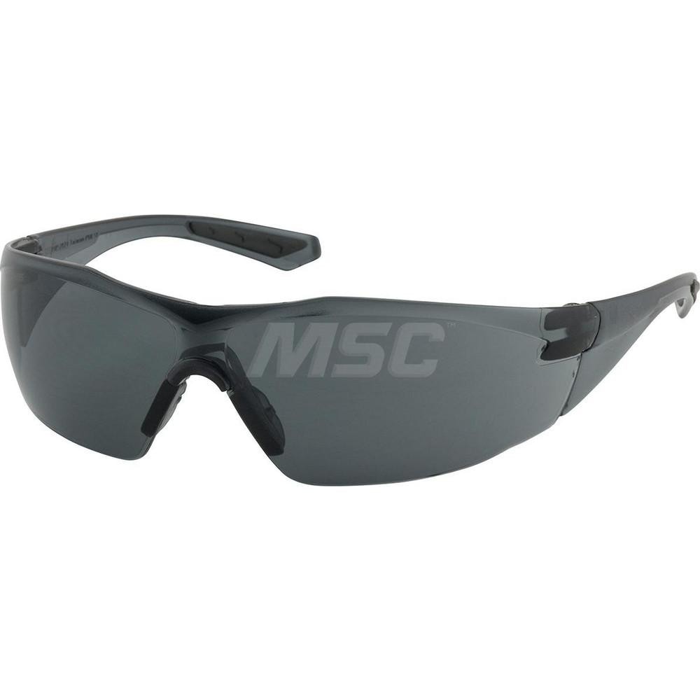 Safety Glass: Anti-Fog & Anti-Scratch, Polycarbonate, Gray Lenses, Frameless