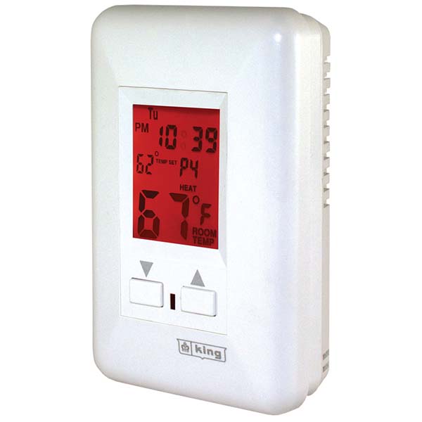 King Electric Thermostats; Thermostat Type Line Voltage Wall