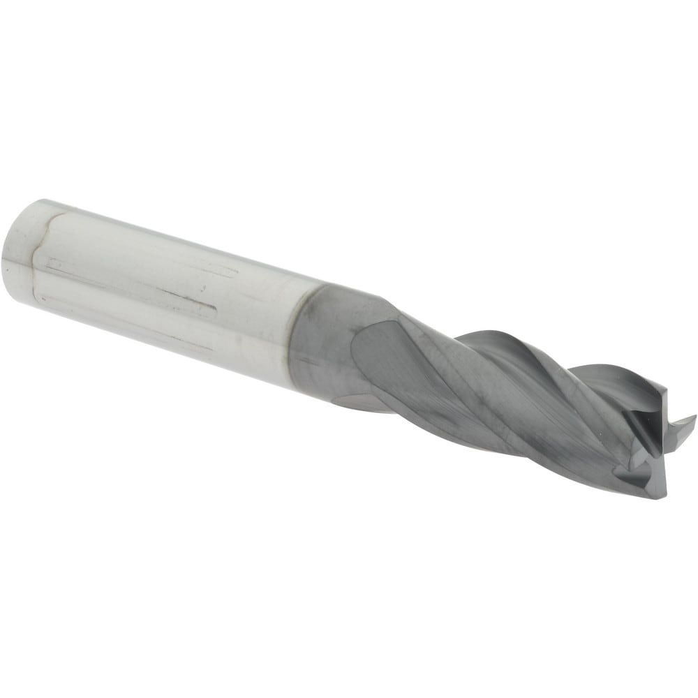 Accupro 6504390 Corner Radius End Mill: 3/8" Dia, 7/8" LOC, 0.015" Radius, 4 Flutes, Solid Carbide 