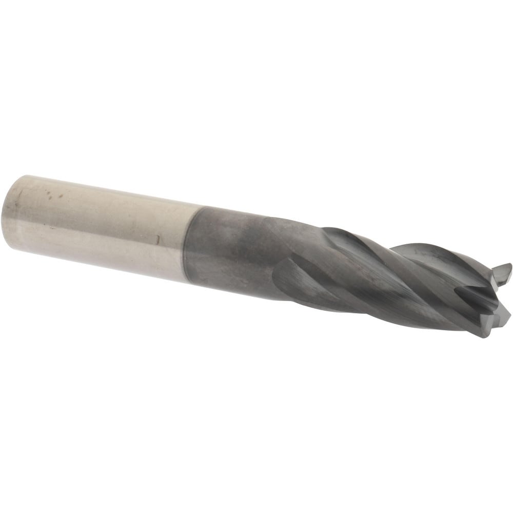 Accupro 6504403 Corner Radius End Mill: 3/8" Dia, 7/8" LOC, 0.03" Radius, 4 Flutes, Solid Carbide 