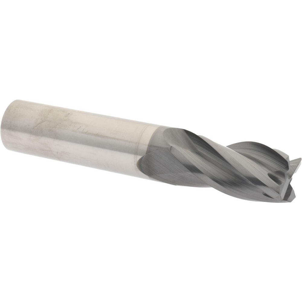 Accupro 6504415 Corner Radius End Mill: 5/8" Dia, 1-1/4" LOC, 0.12" Radius, 4 Flutes, Solid Carbide 