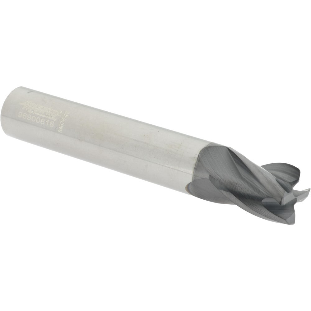 Accupro 6504420 Corner Radius End Mill: 1/2" Dia, 5/8" LOC, 0.03" Radius, 4 Flutes, Solid Carbide 