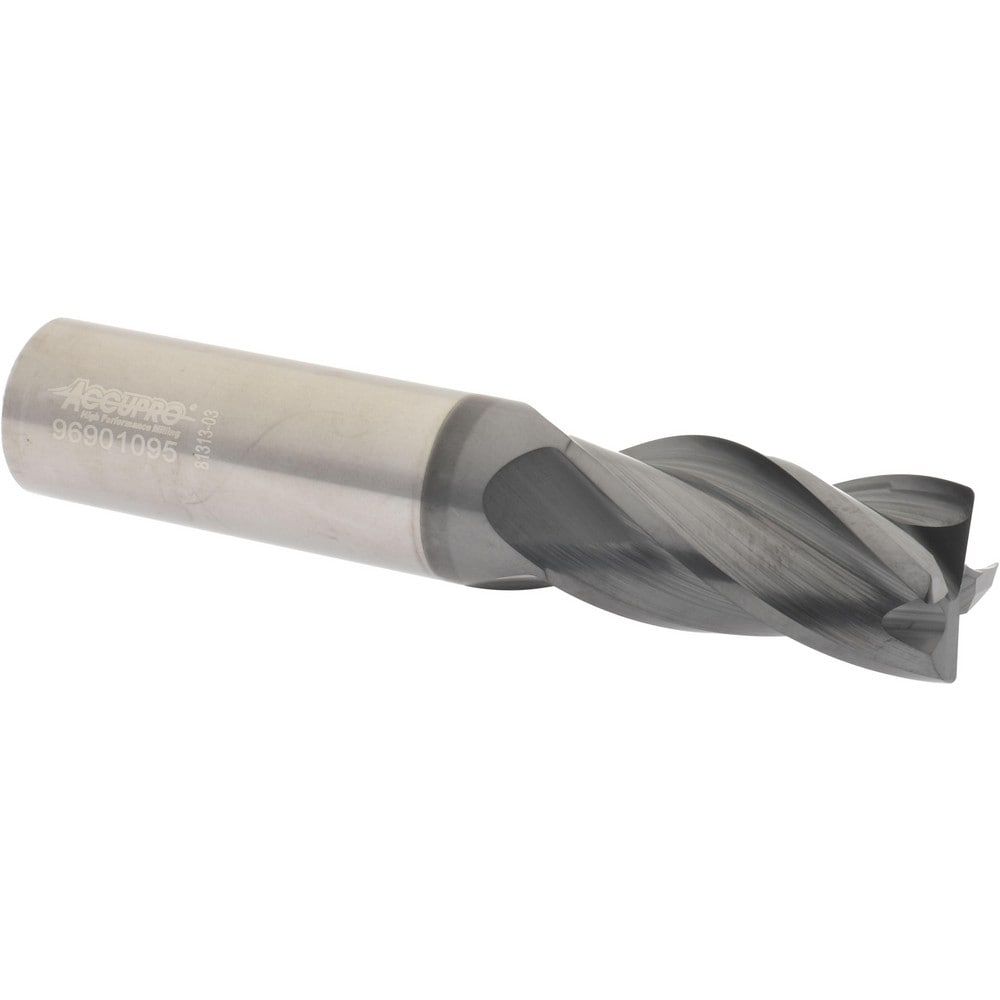 Accupro 6504446 Corner Radius End Mill: 3/4" Dia, 1-1/2" LOC, 0.03" Radius, 4 Flutes, Solid Carbide 