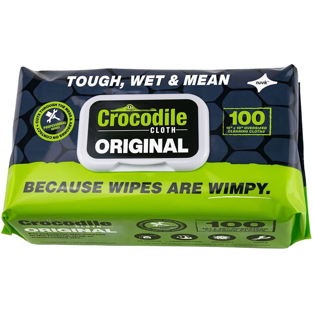 Cleaning Wipes: Pre-Moistened, 100 Sheet/Pack,