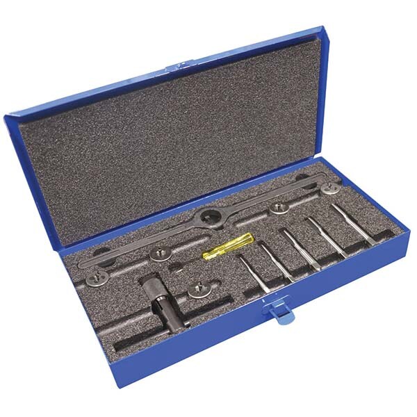 Tap & Die Set: 1/4-20 to 1/2-13 Taps, 1/4-20 to 1/2-13 Dies, Coarse & Fine