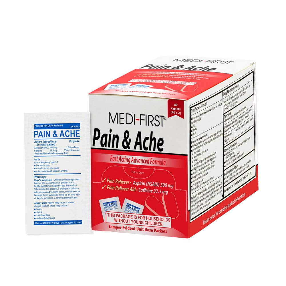 Medique™ - Headache & Pain Relief Tablet: (1) 50 Packs | MSC 