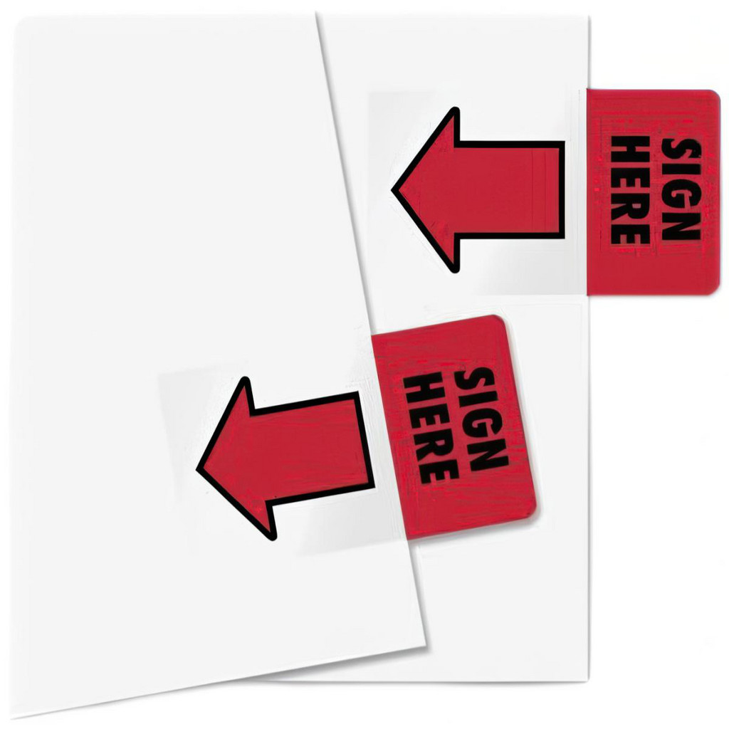 RediTag TAG SIGN REDITAG SIGN HERE RED  Part RTG76809
