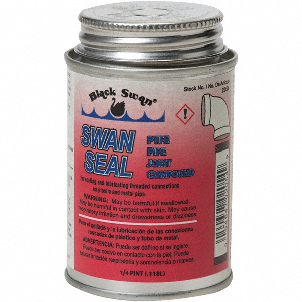 Black Swan Pipe Thread Sealant White, 1/4 pt Can MSC Industrial