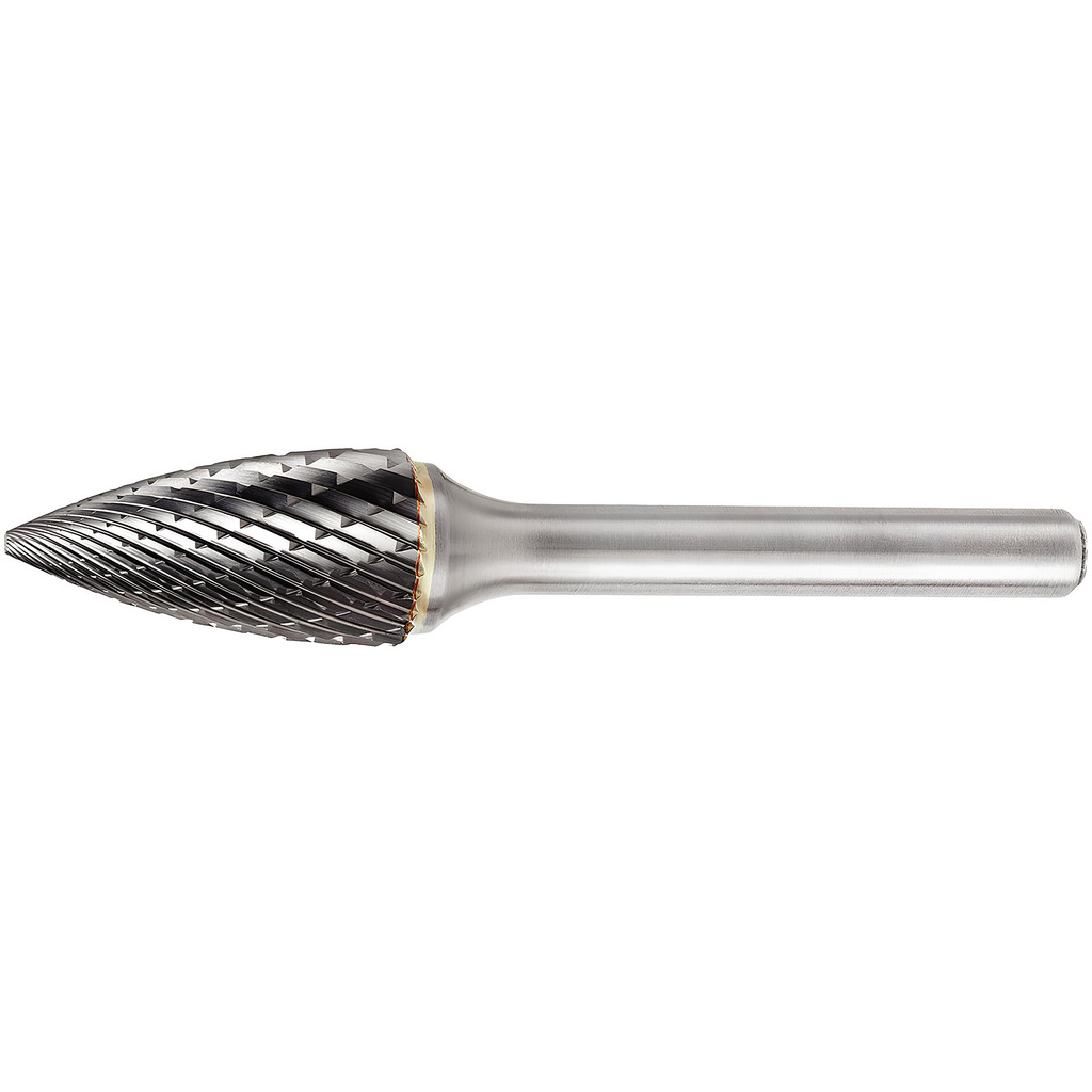 GT6800 ATA Garryson Universal Burr - Pointed Tree - Single Cut - Brazed - 6mm Shank - 12mm Cutting Diameter - Power Tool Sales