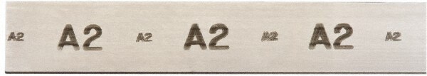 A2 Air-Hardening Flat Stock: 1/8" Thick, 1" Wide, 36" Long, ±0.001" Thickness Tolerance