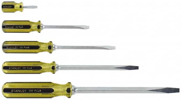Stanley 66-150-A Screwdriver Set: 5 Pc, Slotted & Stubby 