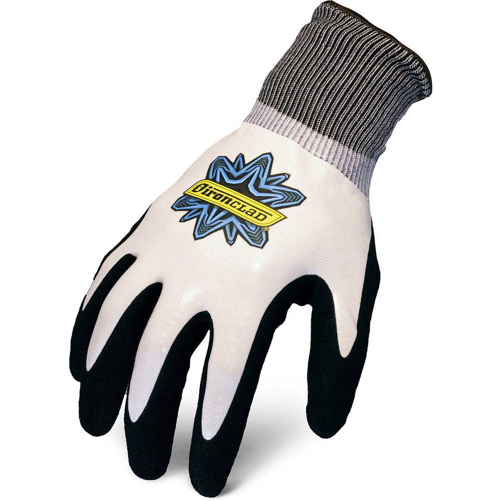 Work Gloves: ironClad CRYO, Size X-Large, Nitrile-Coated Acrylic, General Purpose - White, Acrylic Lined, Textured Grip, Pair