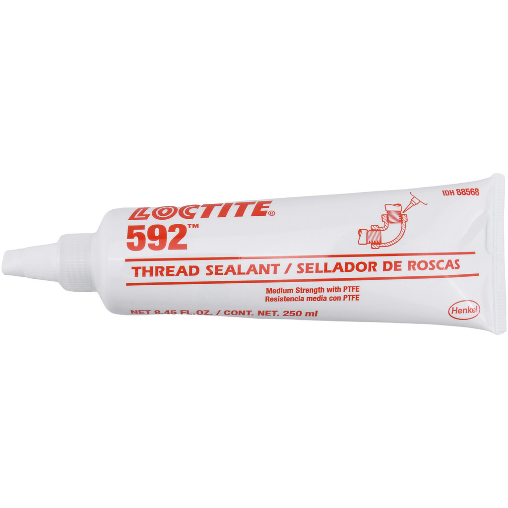 Loctite | Clover 592 Tube Thread Sealant, 250 ml Tube - White, high-temperature thread sealant paste | Part #88568