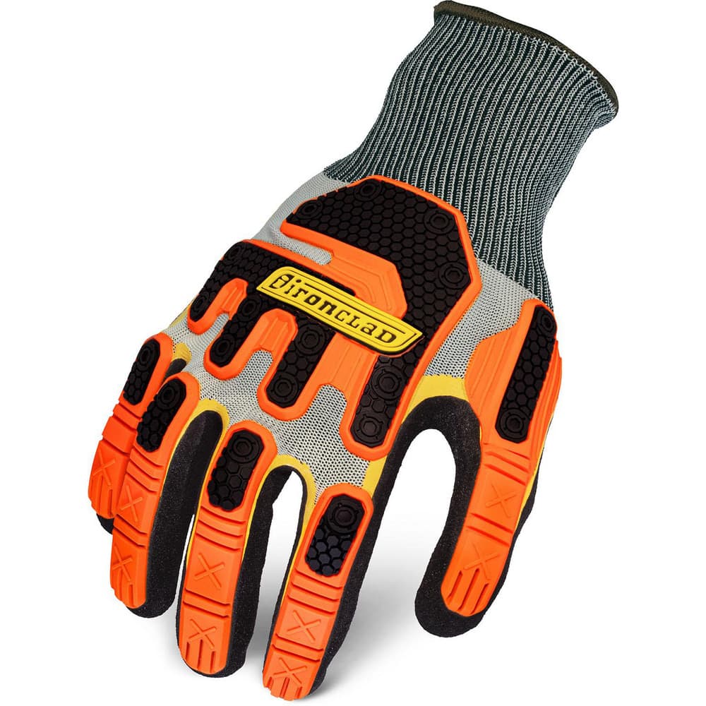 General Purpose Work Gloves:  Medium,  Nitrile Coated,  Polyester/Knit