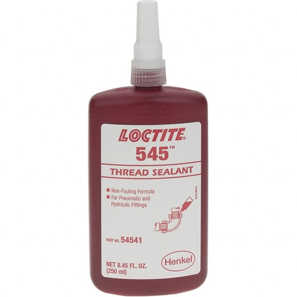 LOCTITE 195662 Threadlocker: Red, 250 mL, Bottle 