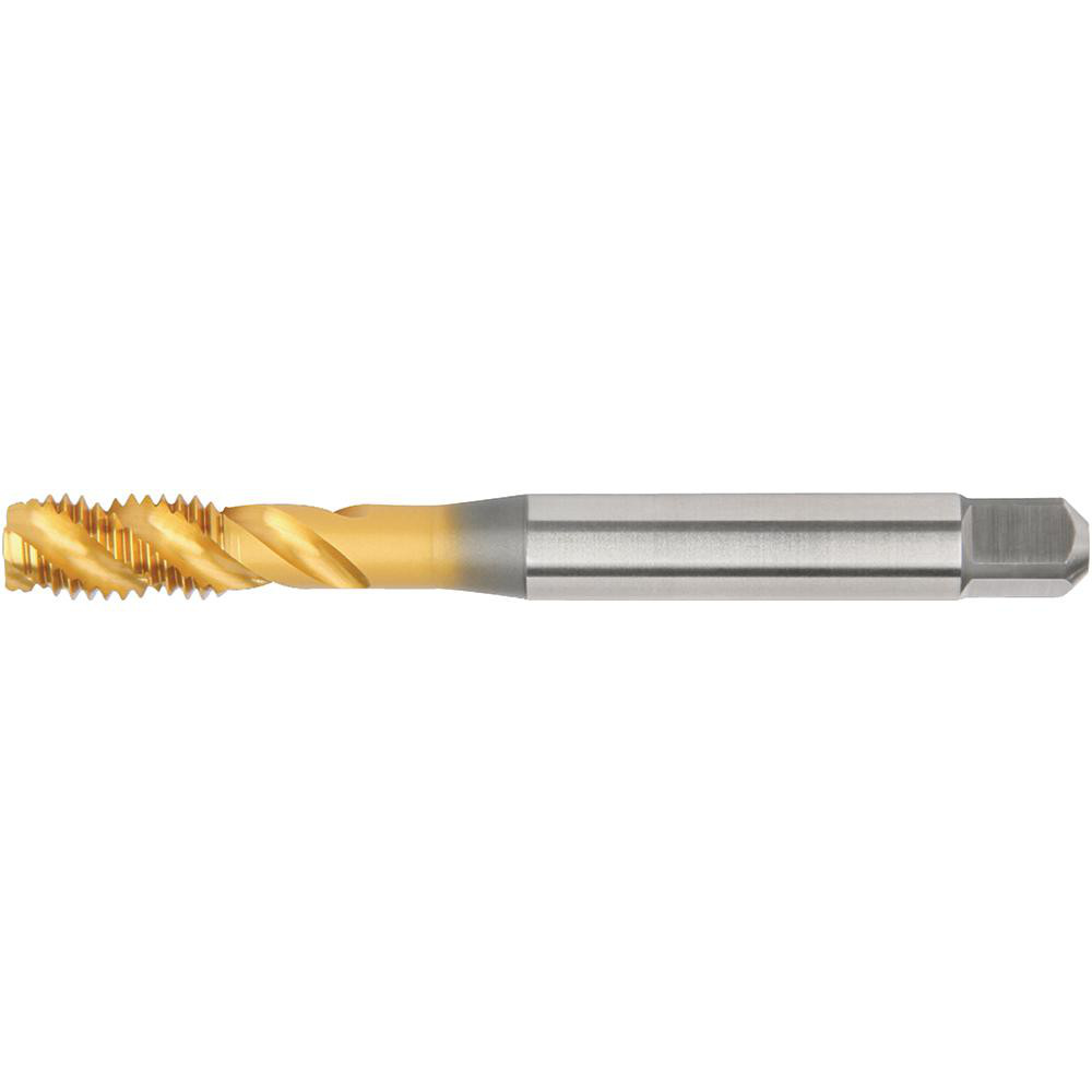 Spiral Flute Tap: M2.5x0.45, UNC, 2 Flute, Semi-Bottoming Chamfer, 6H Class of Fit, High-Speed Steel-E, Bright/Uncoated Finish - 7.00 mm Thread Length, 50.00 mm OAL, Right Hand Thread, 6H, Series VTSFT