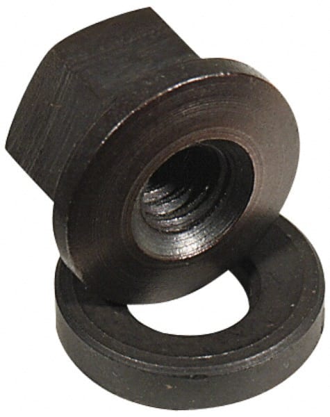 3/8-16  Steel Black Oxide Spherical Flange Nut