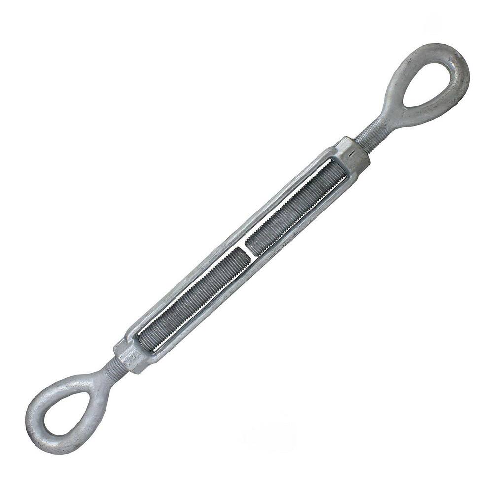 Turnbuckles; Turnbuckle Type: Eye & Eye ; Working Load Limit: 7200 lb ; Thread Size: 7/8-12 in ; Turn-up: 12in ; Closed Length: 24.82in ; Material: Steel