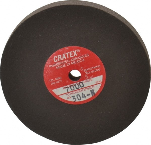 Cratex 304 M Surface Grinding Wheel: 3" Dia, 1/4" Thick, 1/4" Hole 