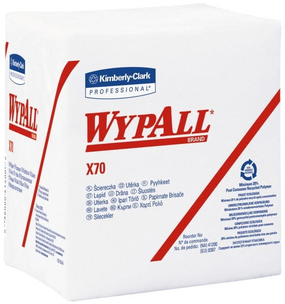 WypAll 41200 12 Qty 76 Sheet X70 1/4 Fold Shop Towel/Industrial Wipes 
