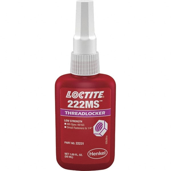 LOCTITE 231127 Threadlocker: Purple, Liquid, 50 mL, Bottle 