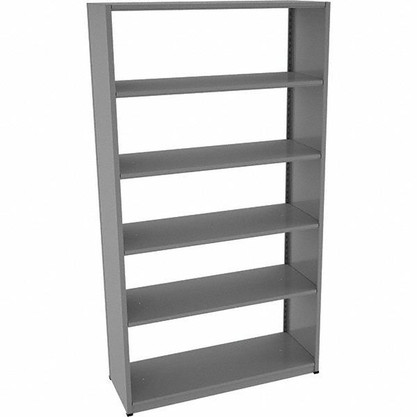 Tennsco 6 Shelf Starter Open Steel Shelving - 48" Wide x 88" High x 18" Deep, Medium Gray | Part #CS188848-MGY