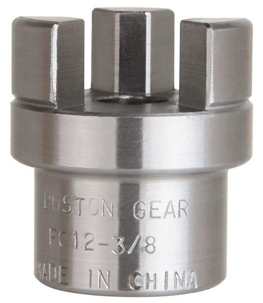 Boston Gear 8246 Flexible Coupling Half: Steel, 0.375" Pipe, 2.32" OAL 