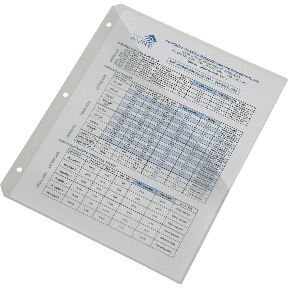 AbilityOne - 3HOLE LTR CLR 3 RING PROJECT FILE JACKET | MSC Direct