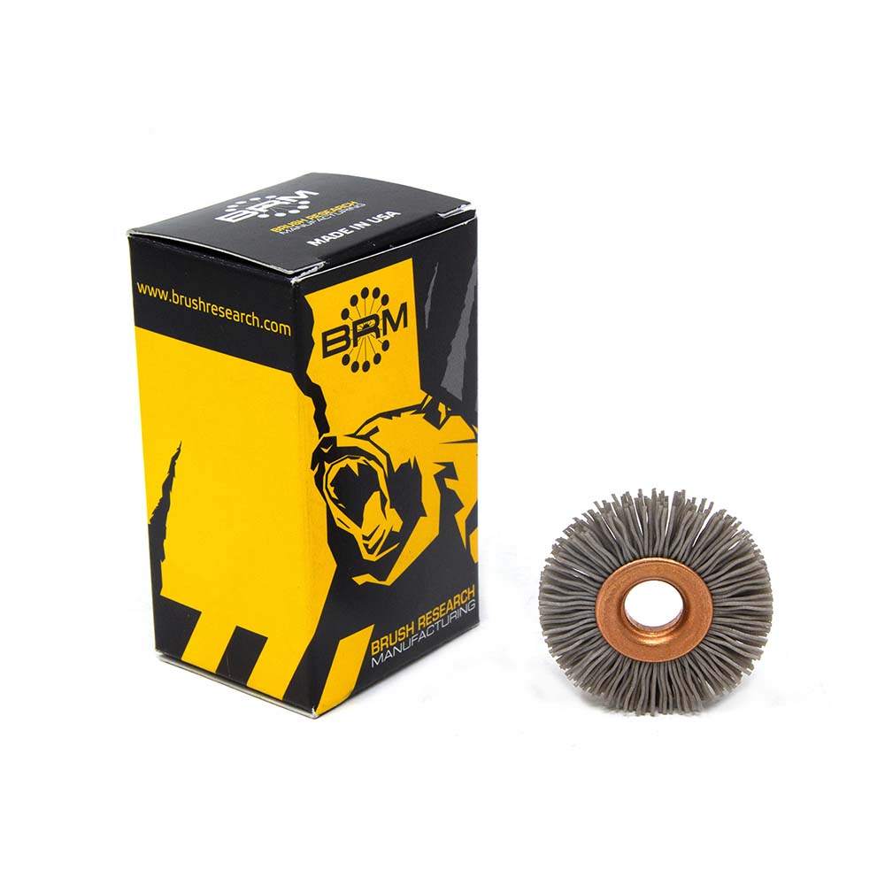 Photos - Abrasive Wheel / Belt Brush Research Mfg. | Brush Research Wheel Brush: 1-1/2" Wheel Dia, 5/16" Face Width, Crimped - 3/8" Hole, Nylon, 320 Grit,