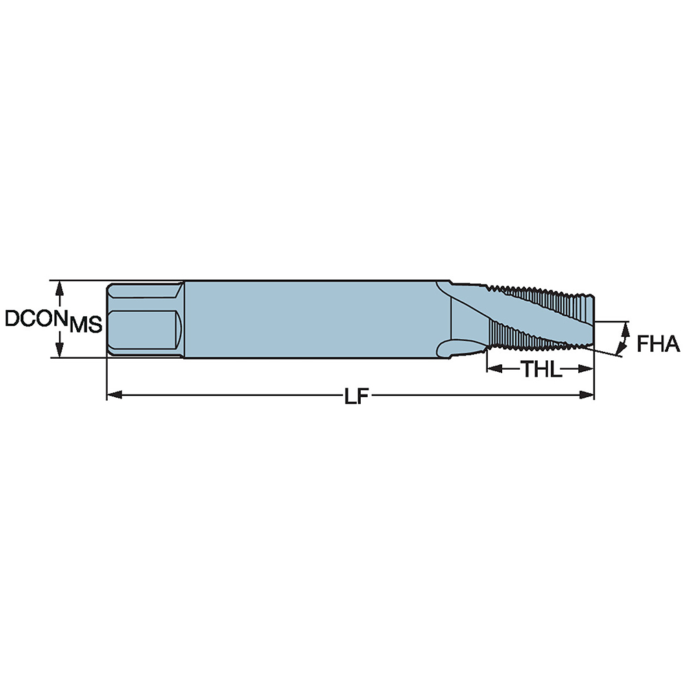 Sandvik Coromant Spiral Flute Tap 111.5 NPT, 5 Flutes, SemiBottoming, NORMAL Class of Fit