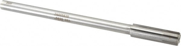 Made in USA 24005820 Chucking Reamer: 0.582" Dia, 8" OAL, 2" Flute Length, Straight Shank, Solid Carbide Image