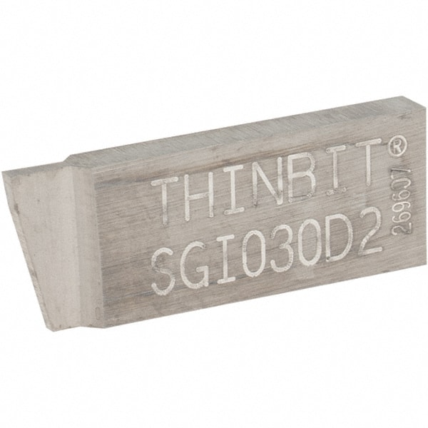 Thin Bit SGI030D2 Grooving Insert: SGI030 Dura-Max 2000, Solid Carbide 