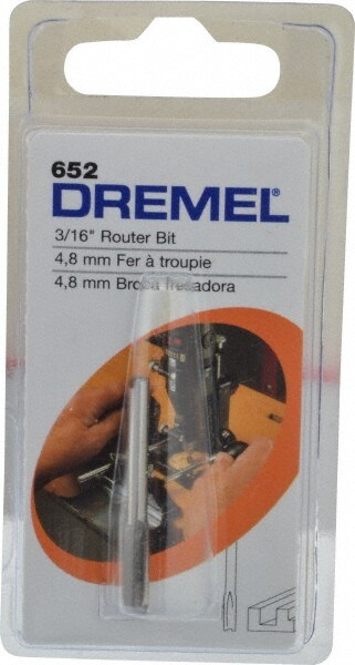 3/16" Diam, Straight Router Bit