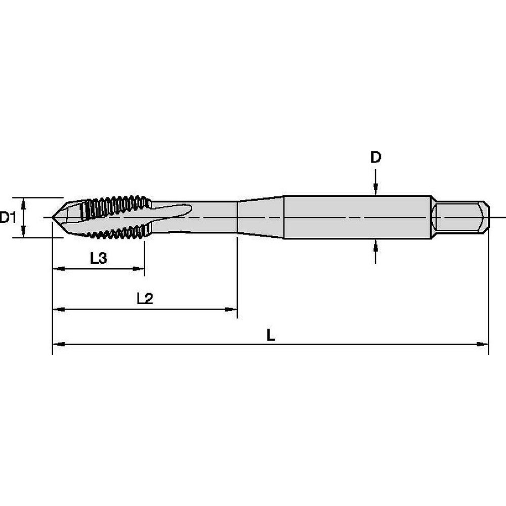 thumbnail image 2 of Uxcell 2-Pack M4 X 0.7 Spiral Flute Threading Tap - Nitriding Coated HSS 2 of 2