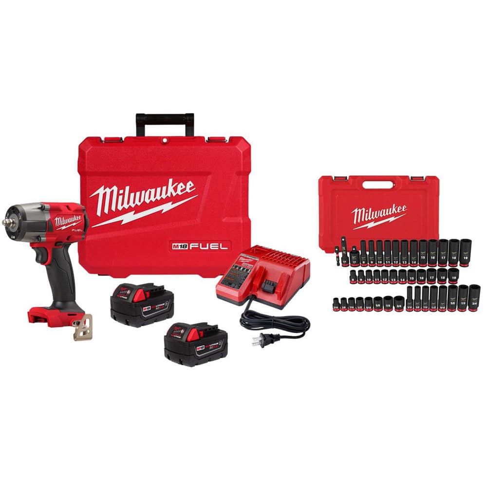 Milwaukee Tool 3/8″ Drive, 18.00 Volt, Straight Cordless Impact Wrench  97488415 MSC Industrial Supply