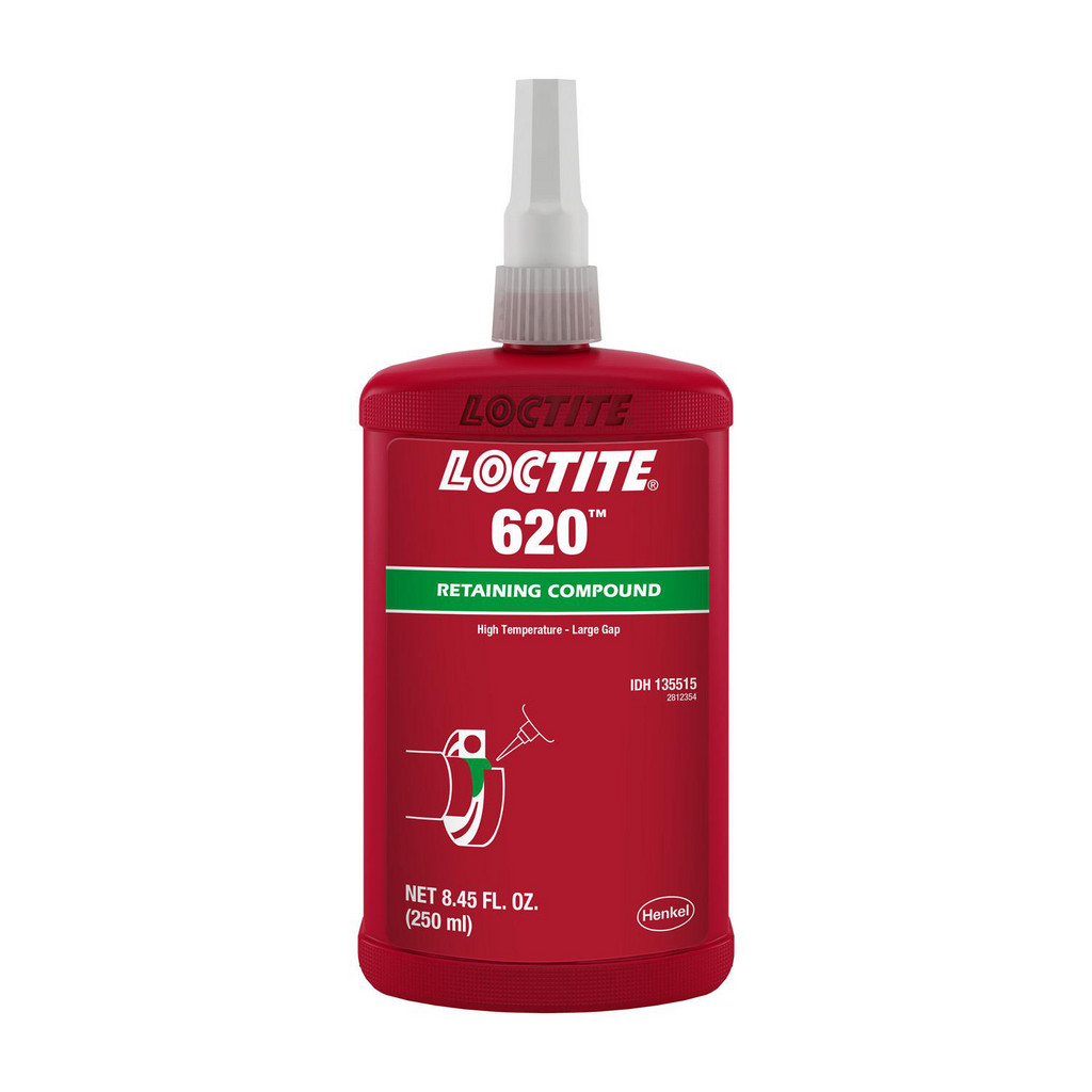 Loctite | Clover 620 Retaining Compound, 250 ml Bottle - High-strength, high-temperature resistant bonding of cylindrical parts | Part #135515