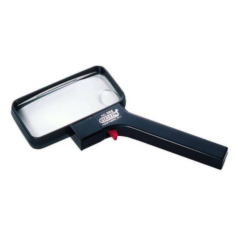 General 565 2.5x to 5x Magnification, 4 Inch Long x 2 Inch Wide, 4 and 2 Inch Focal Distance, Bi-Focal Lenses, Handheld Magnifier 