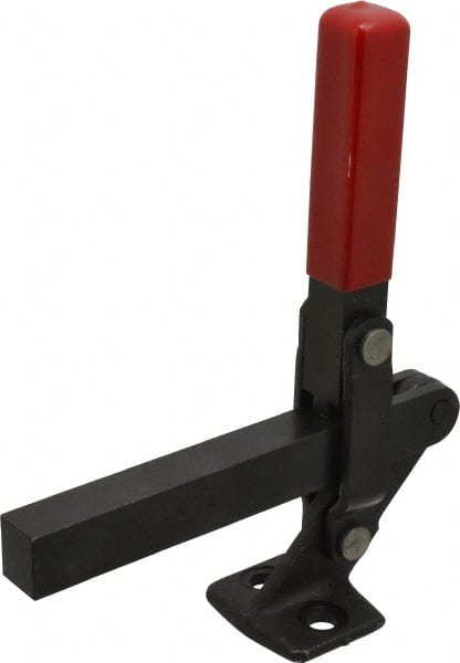 De-Sta-Co 528 Manual Hold-Down Toggle Clamp: Vertical, 1,000 lb Capacity, Solid Bar, Flanged Base 
