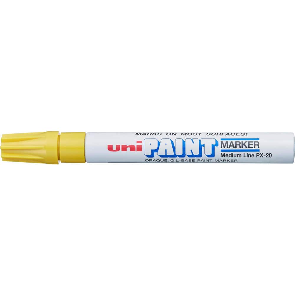 Paint Pen Marker: Yellow, Oil-Based, Bullet Point