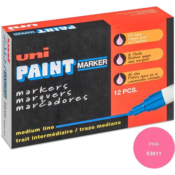 Paint Pen Marker: Pink, Oil-Based, Bullet Point