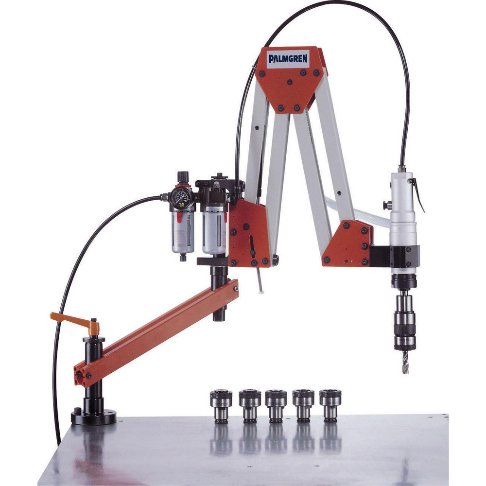 Pneumatic Tapping Arm: 58" Arm Reach, 3/4" Max Aluminum, 5/8" Max Steel, 300.00 RPM - 30.0000 ft-lb Torque