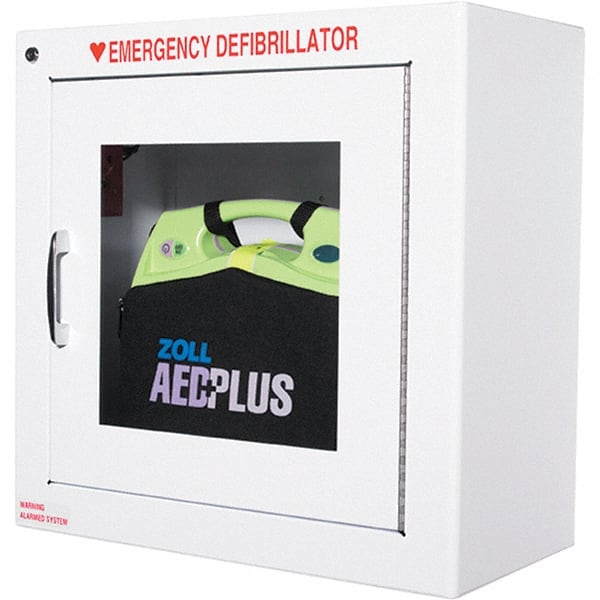 Zoll ZOL80000855 Defibrillator (AED) Accessories; Type: Cabinet ; Accessory Type: Defibrillator Cabinet ; Compatible AED: Zoll AED Plus ; Color: White ; Overall Length: 9; 22.86 ; Material: Metal; Metal 