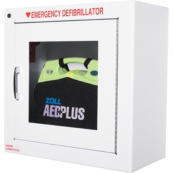 Defibrillator (AED) Accessories; Type: Cabinet ; Accessory Type: Defibrillator Cabinet ; Compatible AED: Zoll AED Plus ; Color: White ; Overall Length: 9; 22.86 ; Material: Metal; Metal