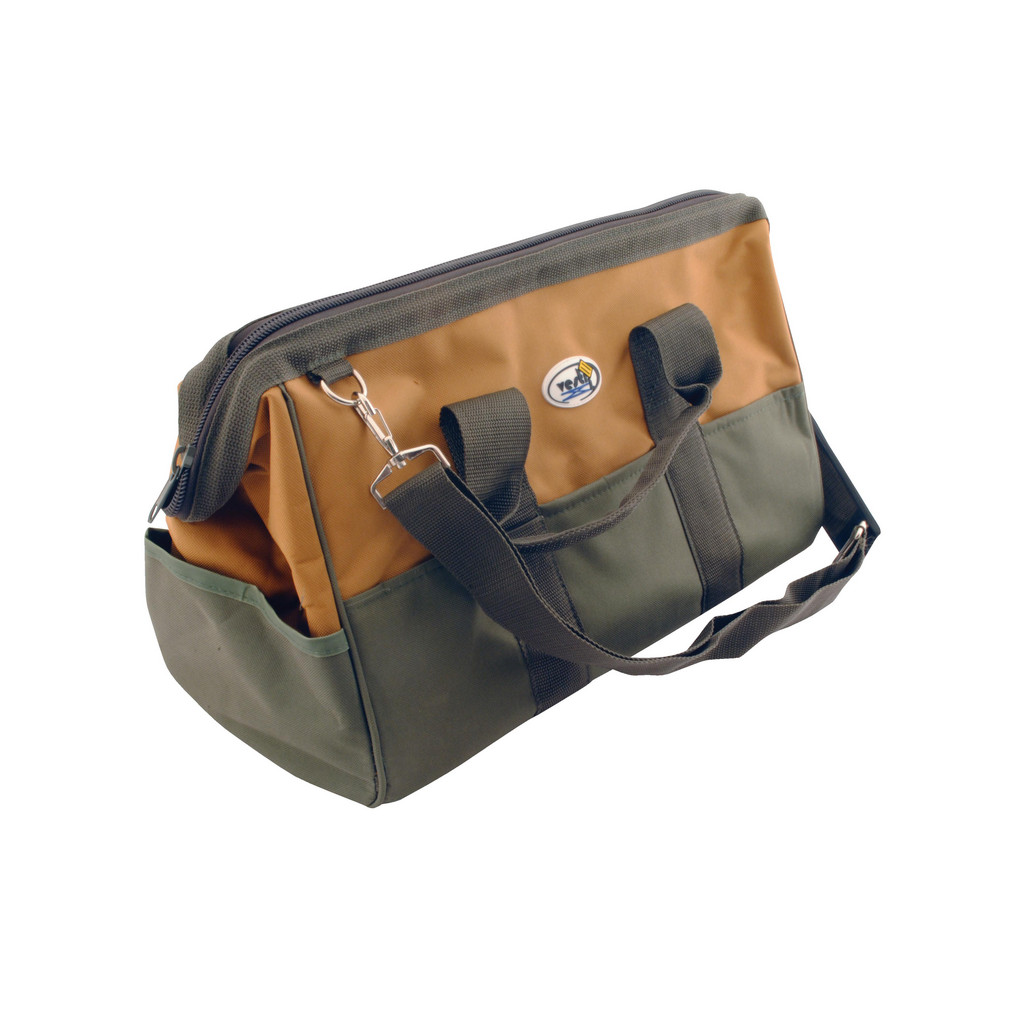Vestil Canvas Additional: 16 Pocket Tool Storage Bag For Economy Lever Hoist Models Green/Gold - 9-1/2 x 24-1/2 x 10-1/2-inches | Part #BAG-12