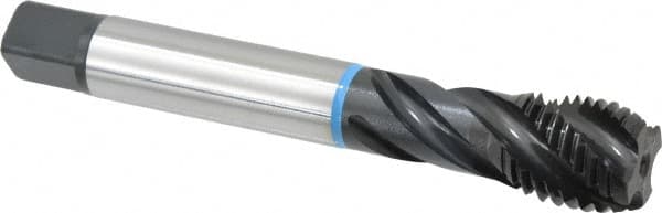 Emuge CU503210.5018 Spiral Flute Tap: #1-8, UNC, 4 Flute, Modified Bottoming, 3B Class of Fit, Cobalt, Oxide Finish 