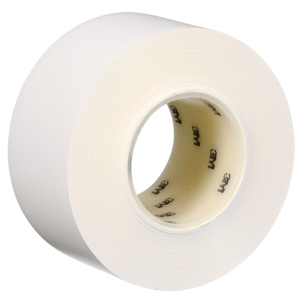 3M Floor & Aisle Marking Tape: 3" Wide, 17.0000 mil Thick, Vinyl - White, Heavy Duty Anti-Skid Surface | 4-Pack | Part #7100251992