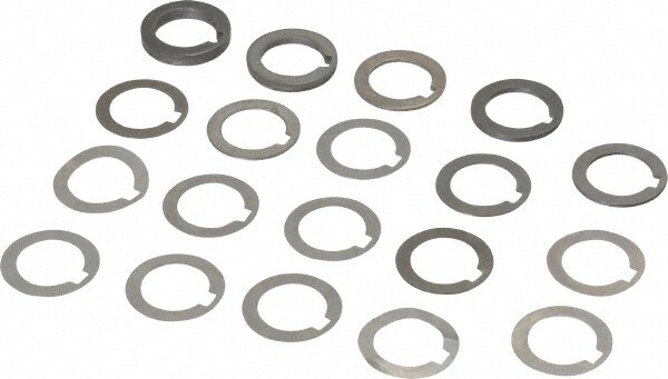 1/2 Inch Inside Diameter, 3/4 Inch Outside Diameter, 1/8 Inch Keyway Width, Steel Machine Tool Arbor Spacer Set