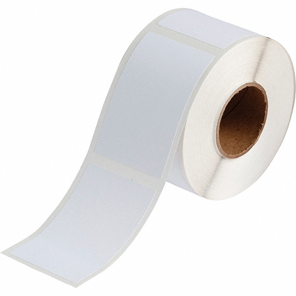 Brady Label Maker Label White, Vinyl, 211/64" OAL, 340 per Roll, 1