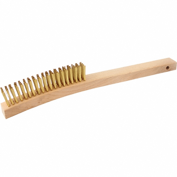 Brush Research Mfg. Scratch Brush, 4 Rows, 19 Columns, Brass MSC